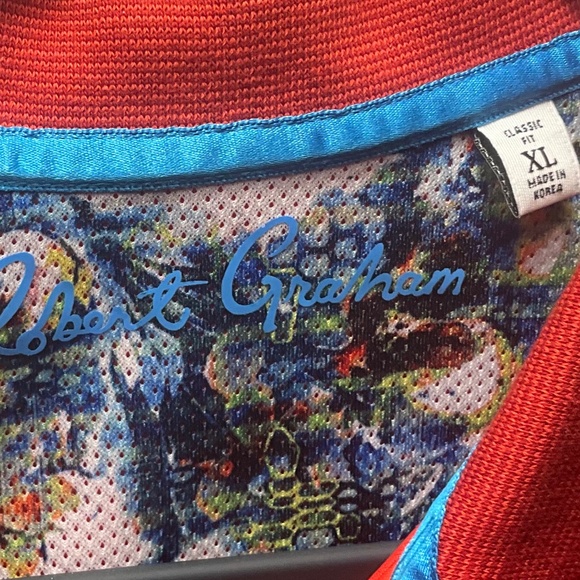 Robert Graham classic fit red polo, size XL - Picture 2 of 8